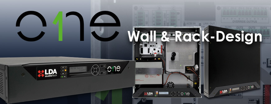 ONE-System in drei Bauformen: im 19-Zoll-Rack, im geöffneten Wandgehäuse und im geschlossenen Standgehäuse
