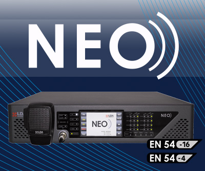 NEO 8060 Zentraleinheit mit Sprechstelle, gekennzeichnet nach EN 54-16 und EN 54-4