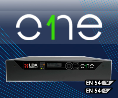 ONE Audio-Management-System von LDA audioTech, gekennzeichnet nach EN 54-16 und EN 54-4